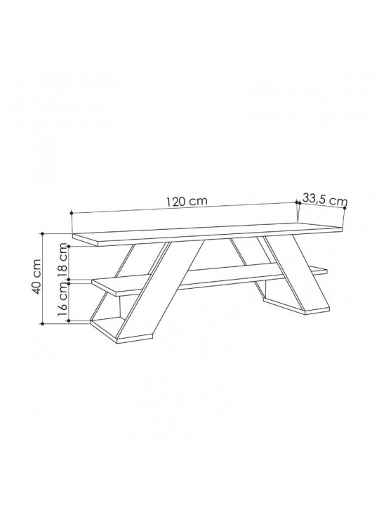 Έπιπλο τηλεόρασης Farfalla Megapap χρώμα sandstone 120x33,5x40εκ. Έπιπλο τηλεόρασης Farfalla Megapap χρώμα sandstone 120x33,5x40εκ.