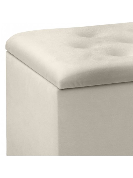 Σκαμπώ - Ταμπουρέ Lotus Megapap βελούδινο χρώμα κρεμ 90x40x50εκ. Σκαμπώ - Ταμπουρέ Lotus Megapap βελούδινο χρώμα κρεμ 90x40x50εκ.