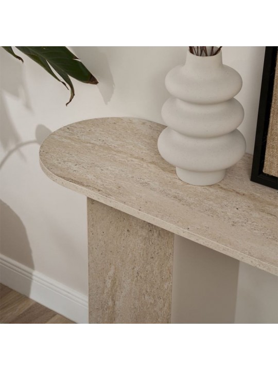 Κονσόλα Sira Megapap χρώμα travertine 150x35x75εκ. Κονσόλα Sira Megapap χρώμα travertine 150x35x75εκ.