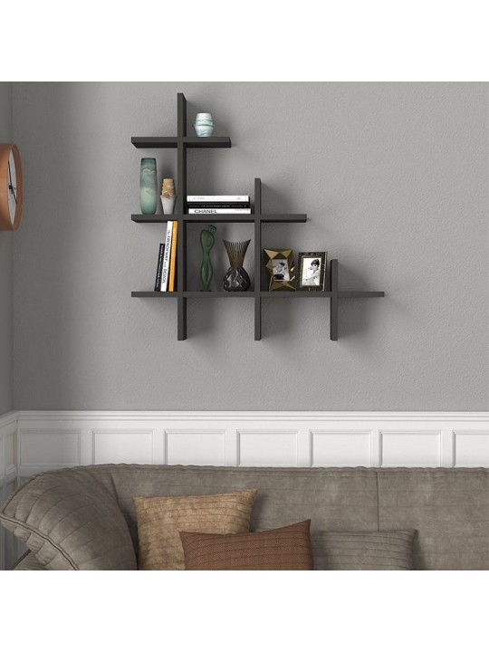 Ραφιέρα τοίχου Juke Megapap χρώμα ανθρακί 81,8x18x80εκ. Ραφιέρα τοίχου Juke Megapap χρώμα ανθρακί 81,8x18x80εκ.