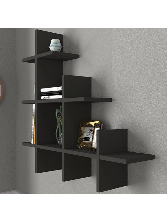 Ραφιέρα τοίχου Juke Megapap χρώμα ανθρακί 81,8x18x80εκ. Ραφιέρα τοίχου Juke Megapap χρώμα ανθρακί 81,8x18x80εκ.