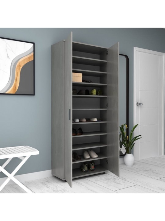 Ντουλάπα ρούχων - παπουτσοθήκη Eric Megapap δίφυλλη χρώμα γκρι σκυροδέματος 76x36x187εκ. Ντουλάπα ρούχων - παπουτσοθήκη Eric Megapap δίφυλλη χρώμα γκρι σκυροδέματος 76x36x187εκ.