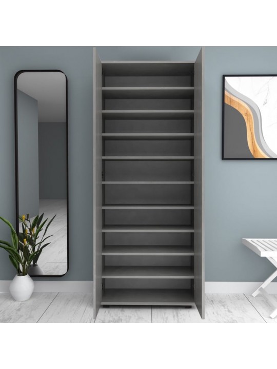 Ντουλάπα ρούχων - παπουτσοθήκη Eric Megapap δίφυλλη χρώμα γκρι σκυροδέματος 76x36x187εκ. Ντουλάπα ρούχων - παπουτσοθήκη Eric Megapap δίφυλλη χρώμα γκρι σκυροδέματος 76x36x187εκ.