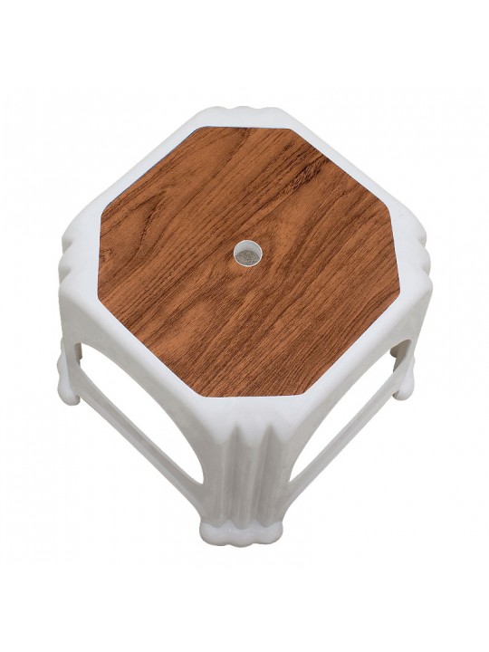 Σκαμπώ πολυπροπυλενίου στοιβαζόμενο Desia Megapap χρώμα λευκό 35x35x32εκ. Σκαμπώ πολυπροπυλενίου στοιβαζόμενο Desia Megapap χρώμα λευκό 35x35x32εκ.