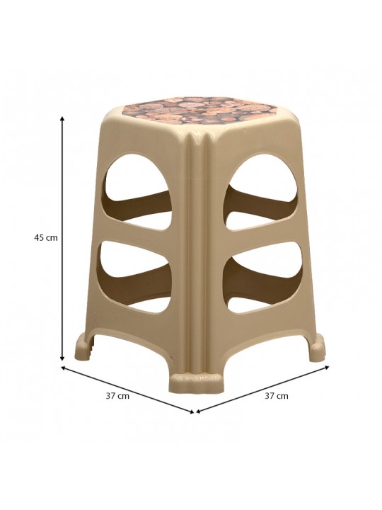 Σκαμπώ πολυπροπυλενίου στοιβαζόμενο Desia Megapap χρώμα μπεζ 37x37x45εκ. Σκαμπώ πολυπροπυλενίου στοιβαζόμενο Desia Megapap χρώμα μπεζ 37x37x45εκ.