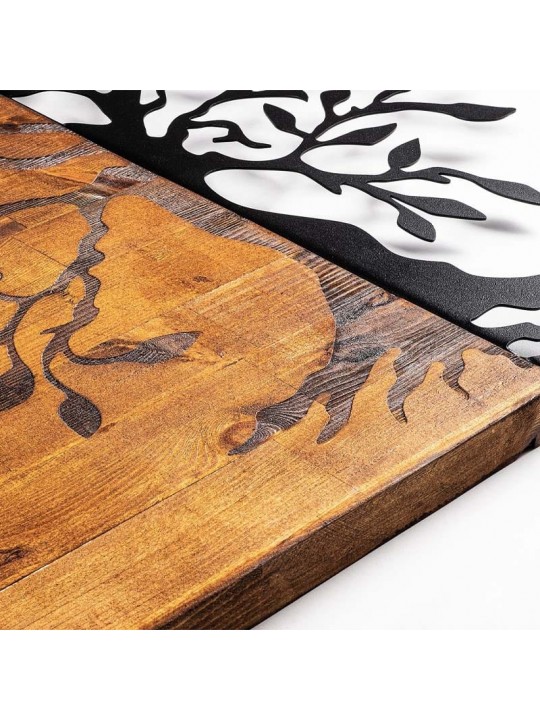 Διακοσμητικό τοίχου Agac Tree Megapap ξύλινο - μεταλλικό χρώμα καρυδί - μαύρο 58x3x58εκ. Διακοσμητικό τοίχου Agac Tree Megapap ξύλινο - μεταλλικό χρώμα καρυδί - μαύρο 58x3x58εκ.