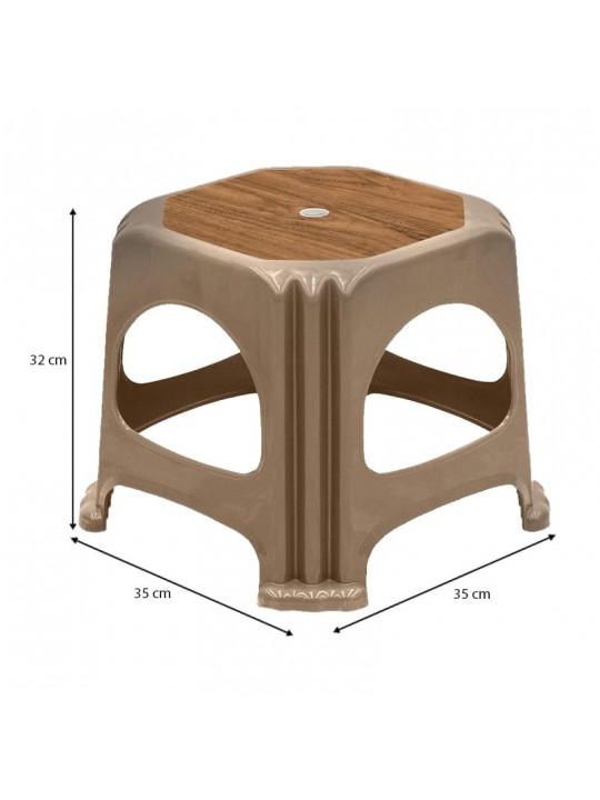 Σκαμπώ πολυπροπυλενίου στοιβαζόμενο Desia Megapap χρώμα μπεζ 35x35x32εκ. Σκαμπώ πολυπροπυλενίου στοιβαζόμενο Desia Megapap χρώμα μπεζ 35x35x32εκ.