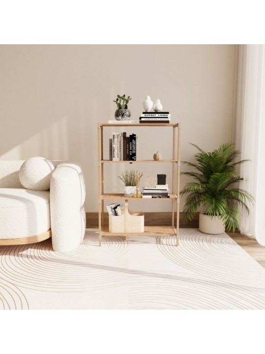 Ραφιέρα δαπέδου ξύλινη - πλαστική χρώμα φυσικό - μπεζ 65x30x116εκ. Ραφιέρα δαπέδου ξύλινη - πλαστική χρώμα φυσικό - μπεζ 65x30x116εκ.