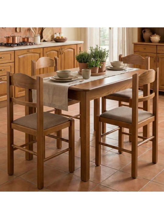 Καρέκλα τραπεζαρίας Virginia Megapap από μασίφ ξύλο οξιάς χρώμα καρυδί 42,5x42,5x88εκ. Καρέκλα τραπεζαρίας Virginia Megapap από μασίφ ξύλο οξιάς χρώμα καρυδί 42,5x42,5x88εκ.