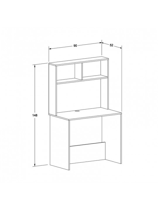 Γραφείο εργασίας Trendline Megapap χρώμα λευκό 90x52x148εκ. Γραφείο εργασίας Trendline Megapap χρώμα λευκό 90x52x148εκ.