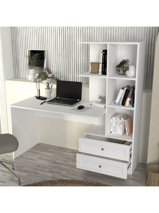 Γραφείο εργασίας Mantra Megapap χρώμα λευκό 150x60x152εκ. Γραφείο εργασίας Mantra Megapap χρώμα λευκό 150x60x152εκ.