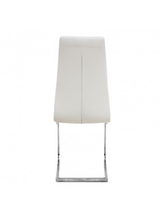 Καρέκλα τραπεζαρίας Vela Megapap λευκό PU - μεταλλική βάση χρωμίου 41x61x107εκ. Καρέκλα τραπεζαρίας Vela Megapap λευκό PU - μεταλλική βάση χρωμίου 41x61x107εκ.