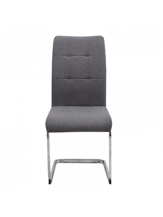 Καρέκλα τραπεζαρίας Laura Megapap γκρι ύφασμα - μεταλλική βάση χρωμίου 42x58x98εκ. Καρέκλα τραπεζαρίας Laura Megapap γκρι ύφασμα - μεταλλική βάση χρωμίου 42x58x98εκ.