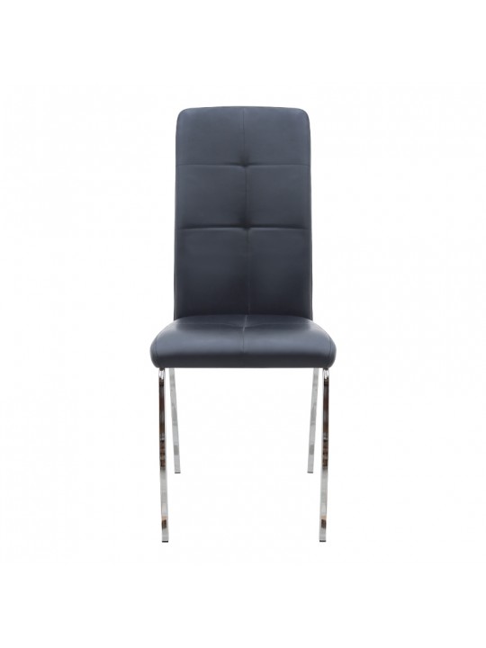 Καρέκλα τραπεζαρίας Alma Megapap μαύρο PU - μεταλλικό πόδι χρωμίου 42x53x97εκ. Καρέκλα τραπεζαρίας Alma Megapap μαύρο PU - μεταλλικό πόδι χρωμίου 42x53x97εκ.