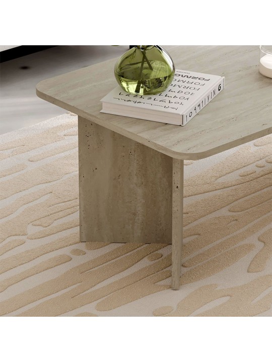 Τραπεζάκι σαλονιού Sam Megapap χρώμα neo travertine 100x60x41,8εκ. Τραπεζάκι σαλονιού Sam Megapap χρώμα neo travertine 100x60x41,8εκ.