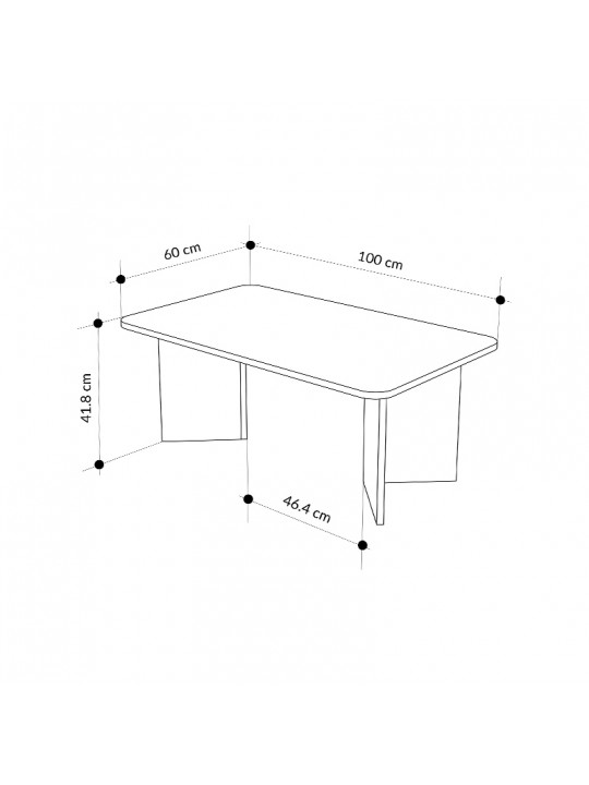 Τραπεζάκι σαλονιού Sam Megapap χρώμα neo travertine 100x60x41,8εκ. Τραπεζάκι σαλονιού Sam Megapap χρώμα neo travertine 100x60x41,8εκ.