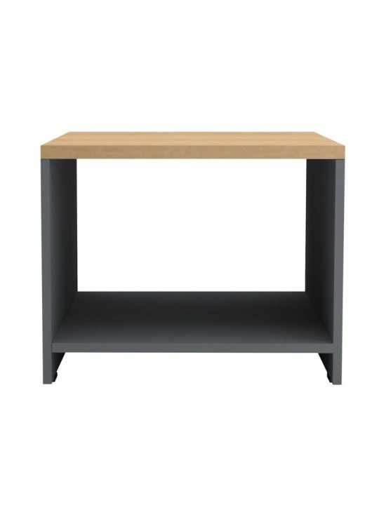 Τραπεζάκι γραφείου επαγγελματικό Venturo Megapap χρώμα ανθρακί - φυσικό οξιάς 60x60x45εκ. Τραπεζάκι γραφείου επαγγελματικό Venturo Megapap χρώμα ανθρακί - φυσικό οξιάς 60x60x45εκ.