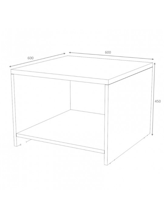 Τραπεζάκι γραφείου επαγγελματικό Venturo Megapap χρώμα ανθρακί - φυσικό οξιάς 60x60x45εκ. Τραπεζάκι γραφείου επαγγελματικό Venturo Megapap χρώμα ανθρακί - φυσικό οξιάς 60x60x45εκ.