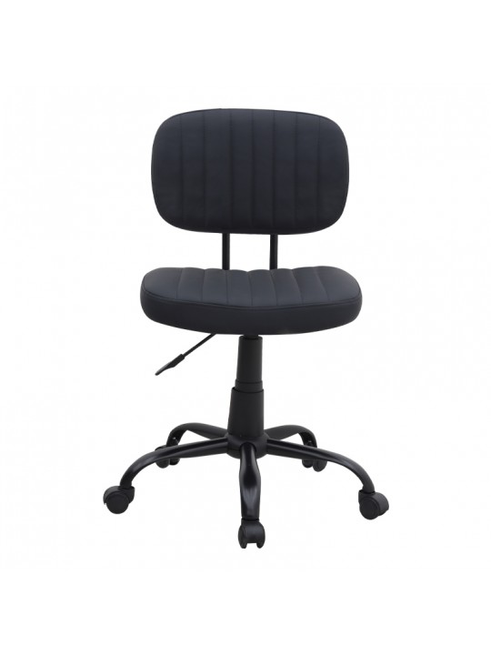 Καρέκλα γραφείου Romano Megapap από τεχνόδερμα χρώμα μαύρο 46x53x79/86εκ. Καρέκλα γραφείου Romano Megapap από τεχνόδερμα χρώμα μαύρο 46x53x79/86εκ.