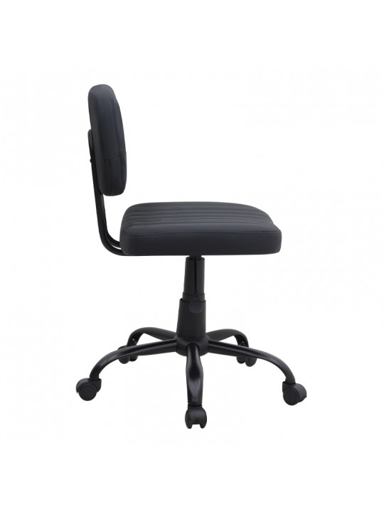 Καρέκλα γραφείου Romano Megapap από τεχνόδερμα χρώμα μαύρο 46x53x79/86εκ. Καρέκλα γραφείου Romano Megapap από τεχνόδερμα χρώμα μαύρο 46x53x79/86εκ.