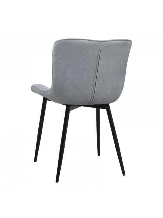 Καρέκλα τραπεζαρίας Chiara Megapap γκρι ύφασμα - μεταλλικό μαύρο πόδι 48x58x81εκ. Καρέκλα τραπεζαρίας Chiara Megapap γκρι ύφασμα - μεταλλικό μαύρο πόδι 48x58x81εκ.