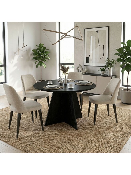 Τραπέζι Tailor Megapap χρώμα sencron black Ø120x75,7εκ. Τραπέζι Tailor Megapap χρώμα sencron black Ø120x75,7εκ.