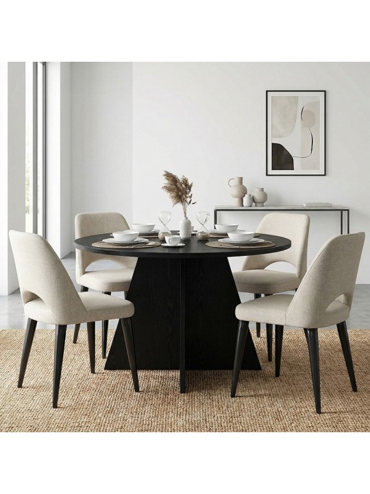 Τραπέζι Tailor Megapap χρώμα sencron black Ø120x75,7εκ. Τραπέζι Tailor Megapap χρώμα sencron black Ø120x75,7εκ.