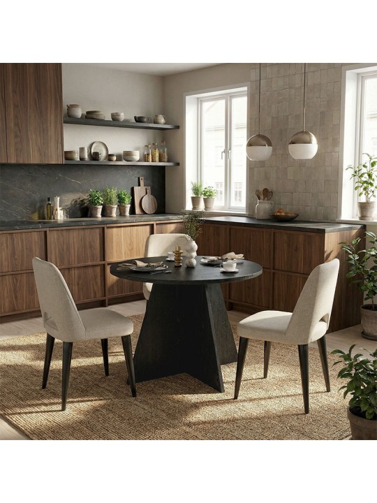 Τραπέζι Tailor Megapap χρώμα sencron black Ø100x75,7εκ. Τραπέζι Tailor Megapap χρώμα sencron black Ø100x75,7εκ.
