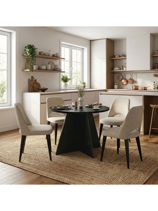 Τραπέζι Tailor Megapap χρώμα sencron black Ø100x75,7εκ. Τραπέζι Tailor Megapap χρώμα sencron black Ø100x75,7εκ.