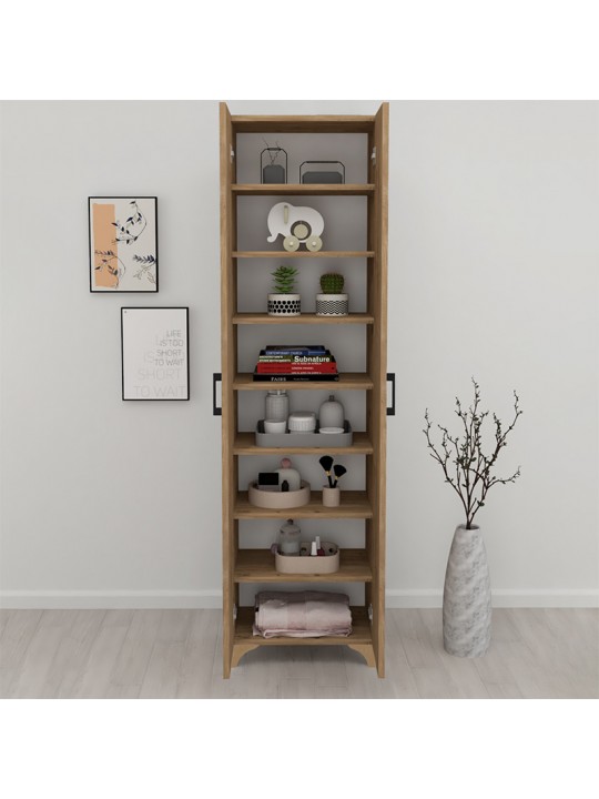 Ντουλάπα - Παπουτσοθήκη Lilly Megapap χρώμα pine oak 49x32x178εκ. Ντουλάπα - Παπουτσοθήκη Lilly Megapap χρώμα pine oak 49x32x178εκ.