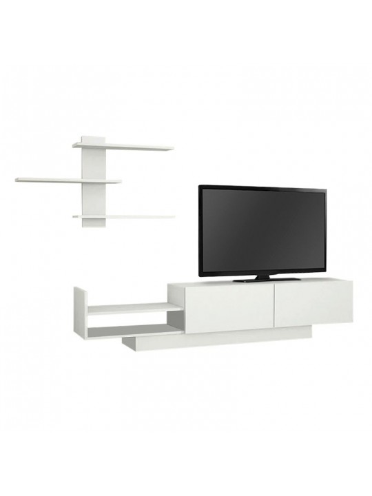 Σύνθεση τηλεόρασης Egemen Megapap χρώμα λευκό 180x32x40εκ. Σύνθεση τηλεόρασης Egemen Megapap χρώμα λευκό 180x32x40εκ.