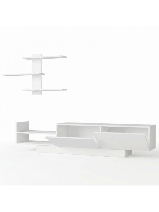 Σύνθεση τηλεόρασης Egemen Megapap χρώμα λευκό 180x32x40εκ. Σύνθεση τηλεόρασης Egemen Megapap χρώμα λευκό 180x32x40εκ.