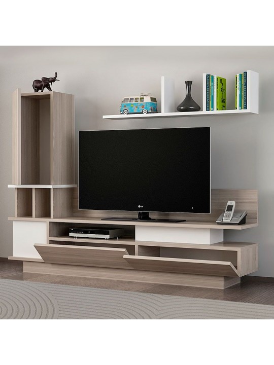 Σύνθεση τηλεόρασης Almeria Megapap χρώμα λευκό - cordoba 149x29,5x117εκ. Σύνθεση τηλεόρασης Almeria Megapap χρώμα λευκό - cordoba 149x29,5x117εκ.