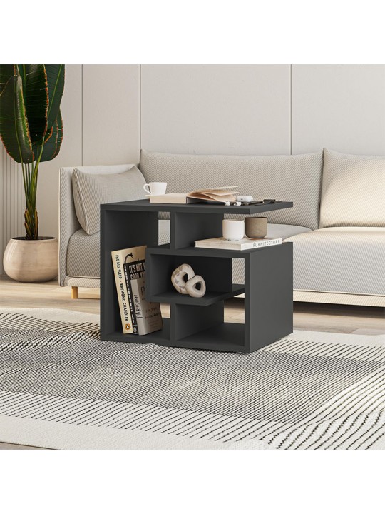 Τραπεζάκι βοηθητικό Labirent Megapap χρώμα ανθρακί 54x40x45εκ. Τραπεζάκι βοηθητικό Labirent Megapap χρώμα ανθρακί 54x40x45εκ.