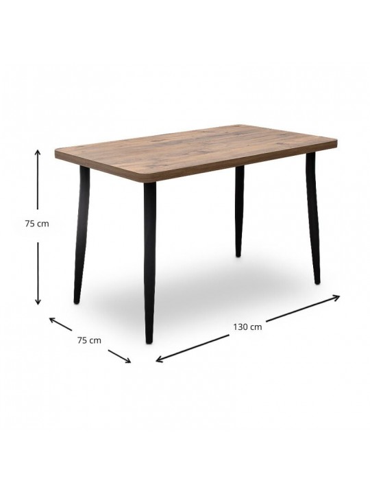 Τραπέζι Levico Megapap Mdf - μεταλλικό χρώμα ακακίας 130x75x75εκ. Τραπέζι Levico Megapap Mdf - μεταλλικό χρώμα ακακίας 130x75x75εκ.