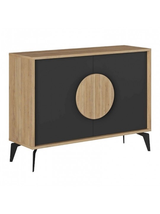 Μπουφές Gora Megapap χρώμα sapphire oak - silky black 110x40x82εκ. Μπουφές Gora Megapap χρώμα sapphire oak - silky black 110x40x82εκ.
