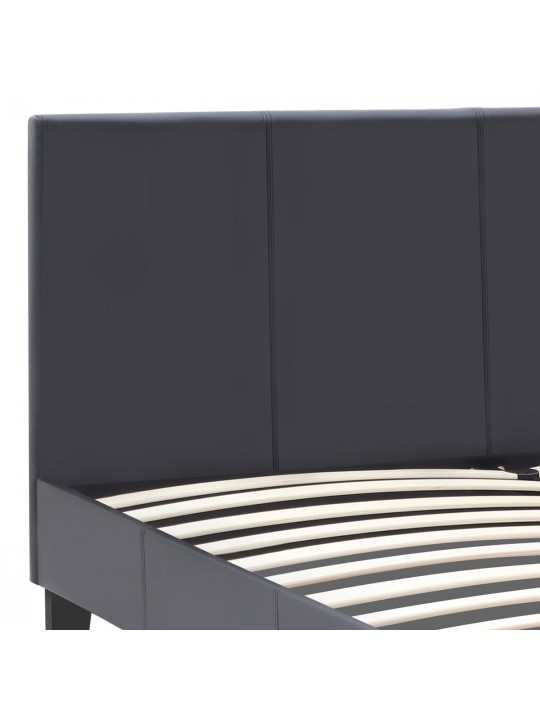 Κρεβάτι Flat Megapap από τεχνόδερμα χρώμα μαύρο ματ 150x200εκ. Κρεβάτι Flat Megapap από τεχνόδερμα χρώμα μαύρο ματ 150x200εκ.