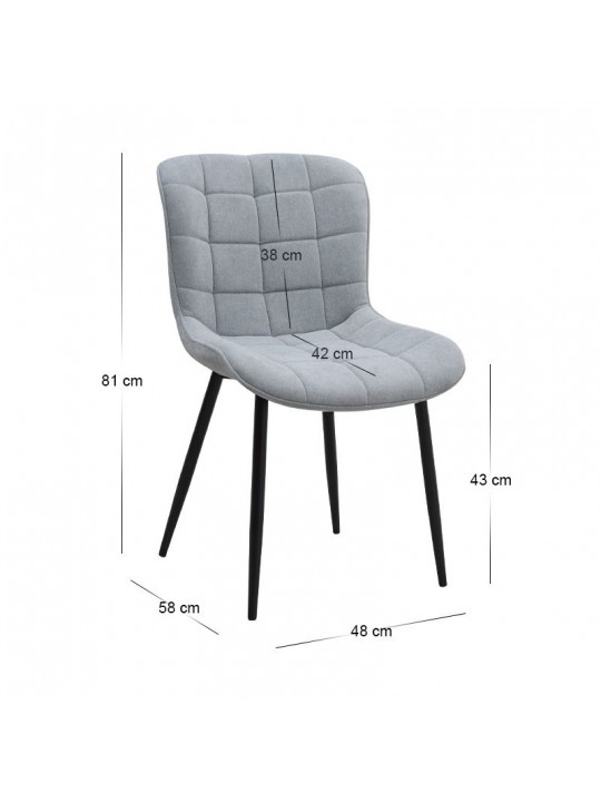 Σετ τραπεζαρία 5τμχ Darlen - Chiara Megapap χρώμα sencron black - γκρι 125x72x74εκ. Σετ τραπεζαρία 5τμχ Darlen - Chiara Megapap χρώμα sencron black - γκρι 125x72x74εκ.