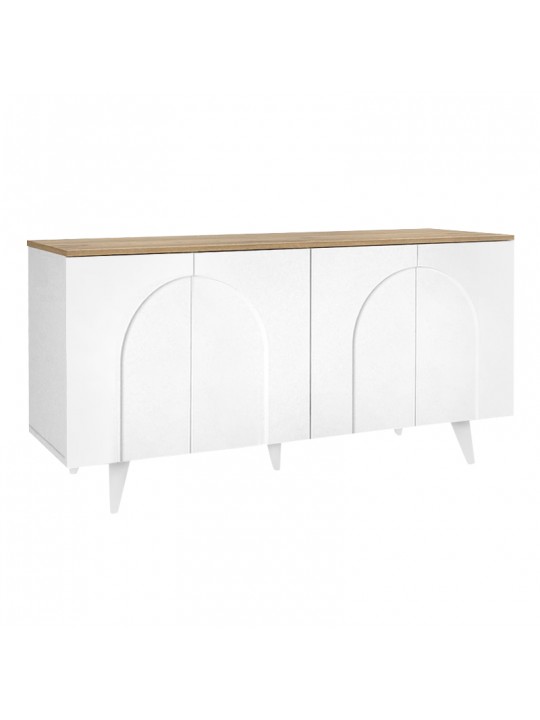 Μπουφές Bono Megapap χρώμα λευκό - sepet oak 150x45x74,6εκ. Μπουφές Bono Megapap χρώμα λευκό - sepet oak 150x45x74,6εκ.