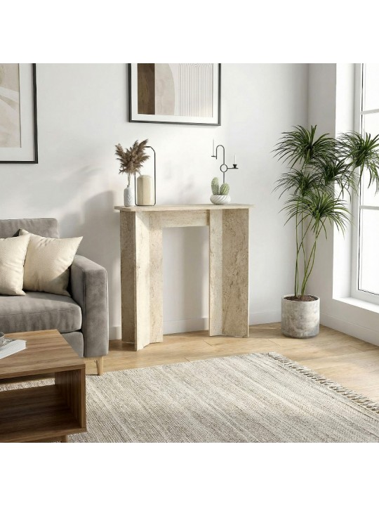 Κονσόλα Mara Megapap χρώμα travertine 90x29,6x91,8εκ. Κονσόλα Mara Megapap χρώμα travertine 90x29,6x91,8εκ.