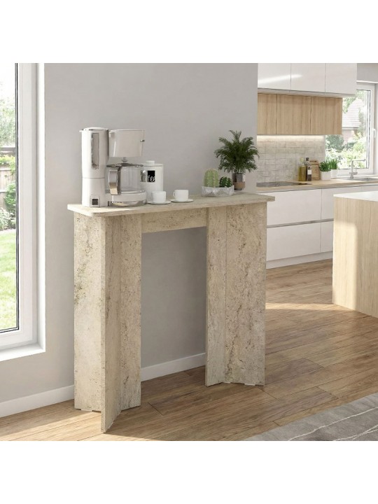 Κονσόλα Mara Megapap χρώμα travertine 90x29,6x91,8εκ. Κονσόλα Mara Megapap χρώμα travertine 90x29,6x91,8εκ.