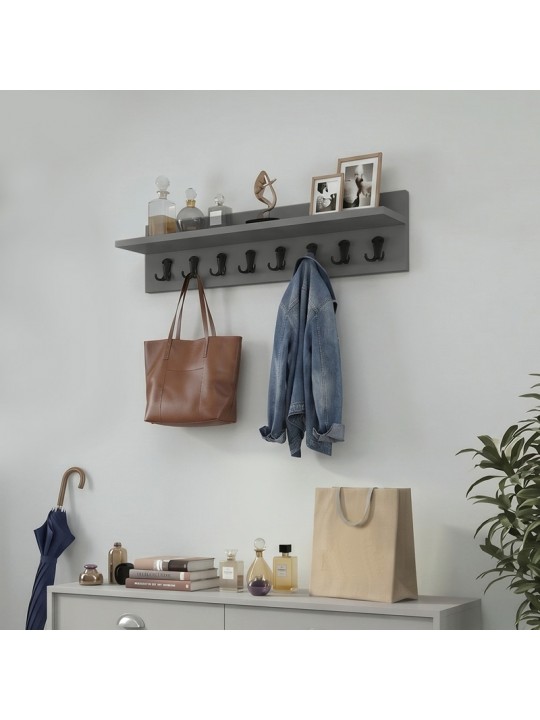 Κρεμάστρα τοίχου Vettini Megapap χρώμα ανθρακί 100x12x20εκ. Κρεμάστρα τοίχου Vettini Megapap χρώμα ανθρακί 100x12x20εκ.
