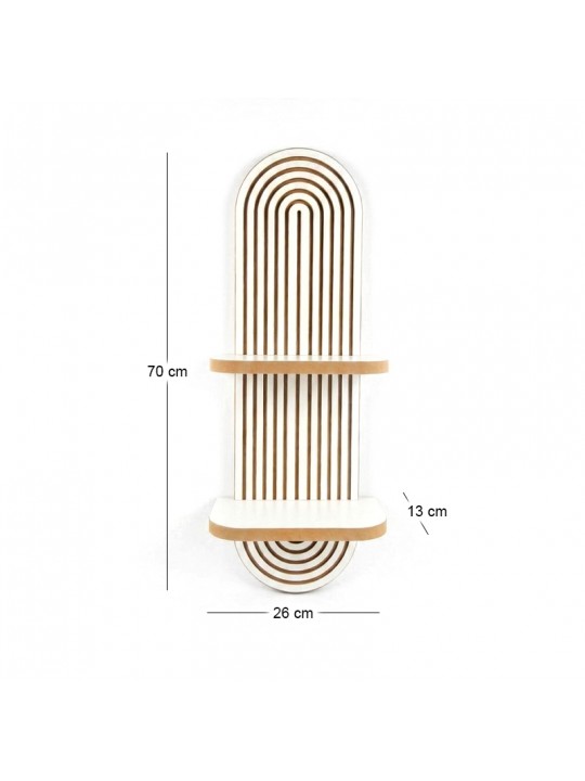 Ραφιέρα τοίχου Artwill Megapap Mdf χρώμα λευκό - oak 26x13x70εκ. Ραφιέρα τοίχου Artwill Megapap Mdf χρώμα λευκό - oak 26x13x70εκ.