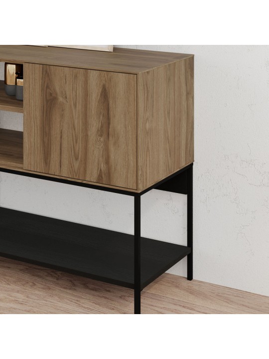 Μπουφές Amira Megapap χρώμα καρυδί Ud - black wood 180x40x80εκ. Μπουφές Amira Megapap χρώμα καρυδί Ud - black wood 180x40x80εκ.