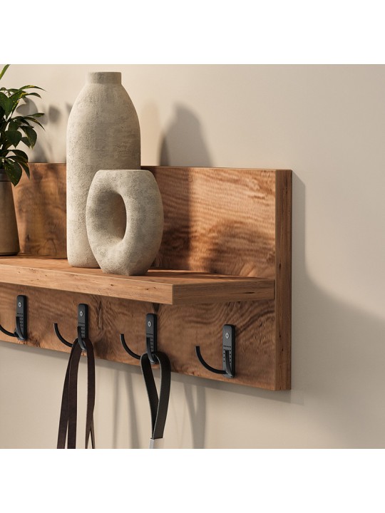 Κρεμάστρα τοίχου Kery Megapap χρώμα pine oak 91x11x20εκ. Κρεμάστρα τοίχου Kery Megapap χρώμα pine oak 91x11x20εκ.