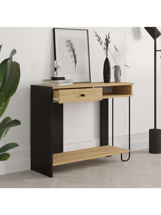Κονσόλα Sirius Megapap χρώμα sapphire oak - silky black 100x35x79εκ.