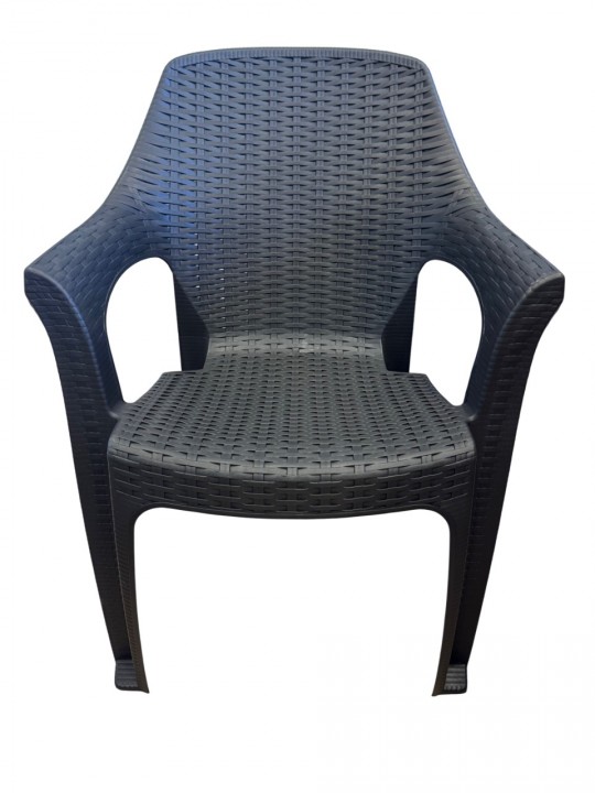 Καρέκλα Εξωτερικού Χώρου Πλαστική Κρόνος Μαύρη 61x61x84,5 εκ. - 0153,4