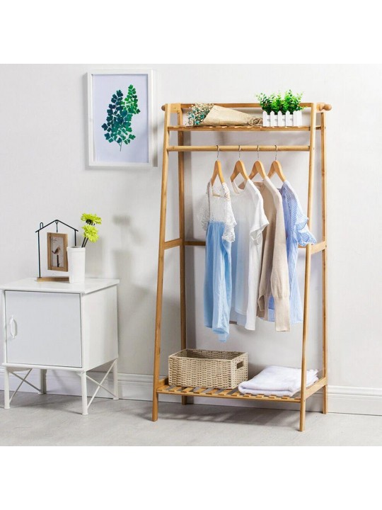 Κρεμάστρα-ράγα ρούχων ξύλινη Υ140x80x40εκ. - NEXT 35585------2