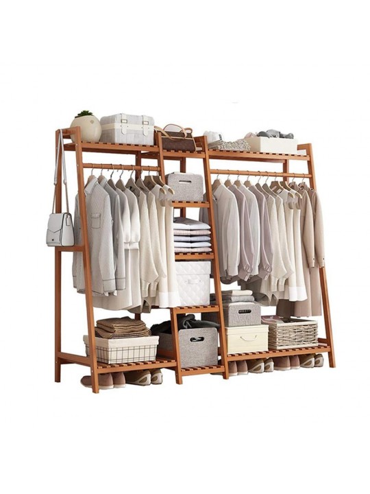 Κρεμάστρα-ράγα ρούχων ξύλινη Υ140x160x40εκ. - NEXT 35587------2