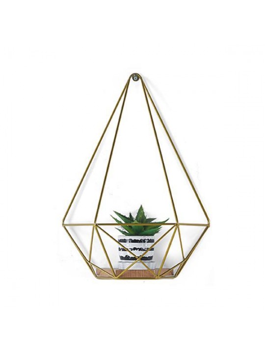 Επιτοίχιο μεταλλικό ράφι-καλάθι σε χρυσό χρώμα 31,5x12xY44εκ. - ΝΕΧΤ 18857-18---2